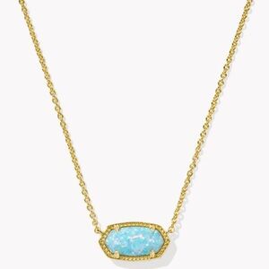 Kendra Scott teal opal necklace